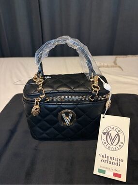 Valentino Orlandi Black Vittoria Vanity Bag